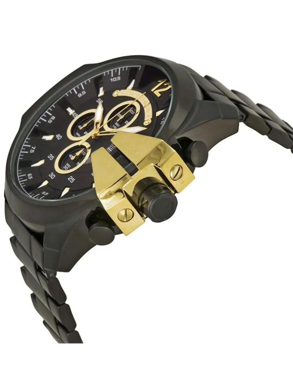NWT Diesel Mega Chief Chronograph Black Dial Men's Watch